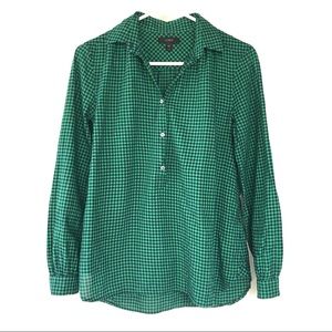 J. Crew | Gathered Popover Gingham Shirt